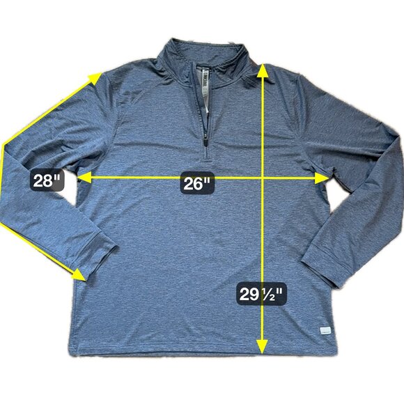 Linksoul Delta Performance Quarter Zip Pullover Men's Size XXL Gray Golfcore - Picture 6 of 8